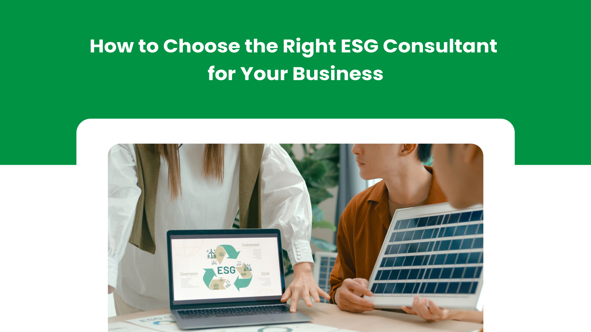 How to Choose the Right ESG Consultant for Your Business